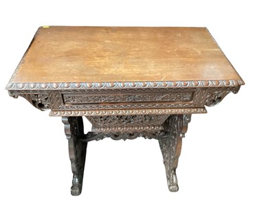 Lot 1573 - Late 19th century Anglo-Indian needlework table