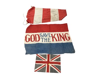 Lot 102 - God Save the King flag and two other old flags