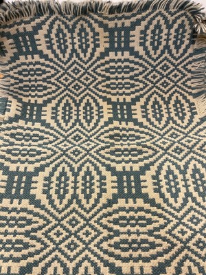 Lot 2517 - Pair of Welsh tapestry floor mats, both with labels for Solva Woollen Mill 90 x 60cms approximately