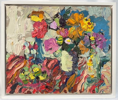 Lot 324 - Annelise Firth (b.1961) oil on canvas laid on board - Untitled, still life, signed and dated 2024 verso, 26cm x 30cm, framed