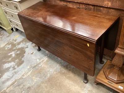 Lot 1328 - Nineteenth century mahogany drop leaf dining table, 123cm x 128.5cm