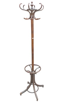 Lot 1331 - Bentwood coat and hat stand, 186cm high