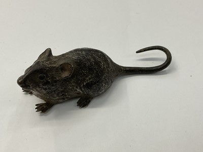 Lot 199 - Early 20th century Austrian cold painted bronze rat, impressed marks to base - GESHUTZT DEPOSE, 7cm long