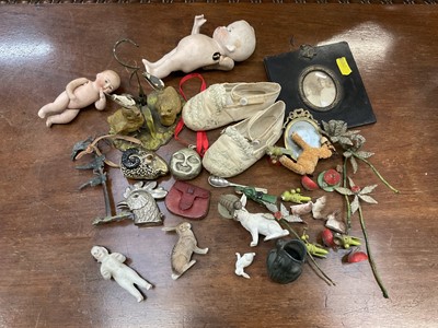 Lot 200 - Vertu items, including novelty vesta cases, portrait miniatures