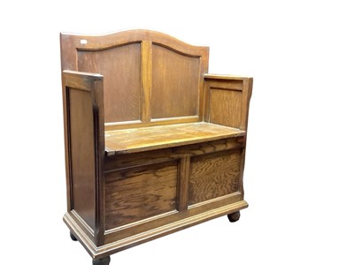 Lot 1459 - Oak hall bench