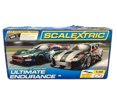 Lot 2049 - Scalextric Aston Martin DBR9 v Jaguar XKRS Ultimate Endurance boxed set