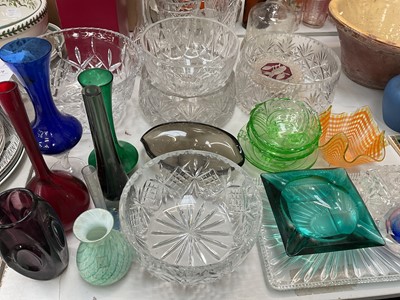 Lot 331 - Group of glassware including Caithness vase, other coloured glass, cut glass etc