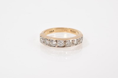Lot 608 - Diamond half eternity ring