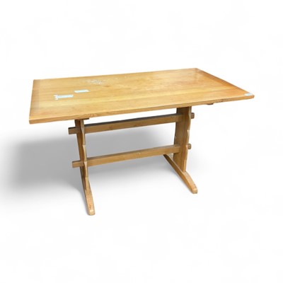 Lot 1354 - Small pine refectory table, 122cm x 70cm x 72cm high