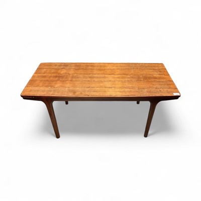 Lot 1355 - Mid century rosewood coffee table, 106.5cm x 47.5cm x 46cm high