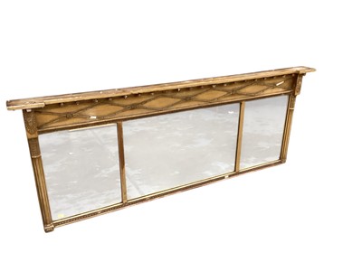 Lot 1541 - Edwardian Regency-style gilt framed overmantel mirror