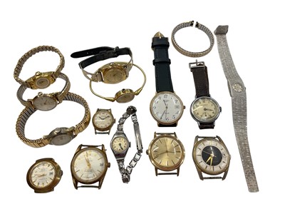 Lot 921 - Lot vintage wristwatches including Rotary, MuDu, Ingersoll, Buler, Timex, J.W. Benson etc