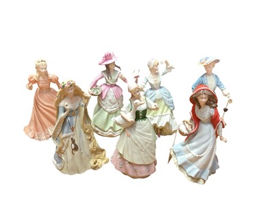 Lot 2315 - Seven Wedgwood figures including Rapunzel and Red Riding Hood