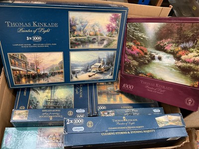 Lot 343 - Quantity of Thomas Kinkade puzzles and others