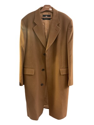 Lot 337 - Aquascutum gentlemen's brown cashmere coat, size 42 Reg