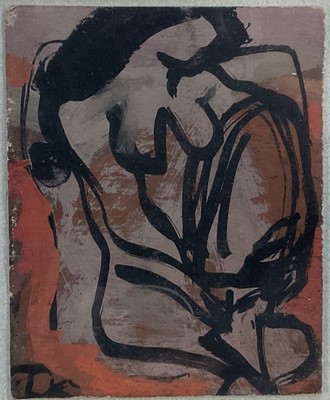 Lot 72 - Neil Park (Contemporary) three works on paper framed as one, each 12cm x 10cm, glazed frame