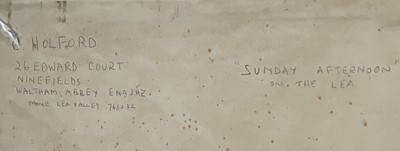 Lot 83 - Charles Holford, mid 20th century oil paper laid down on board, on the Lea