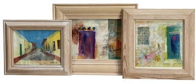 Lot 82 - John S Riley (contemporary) mixed media - three works