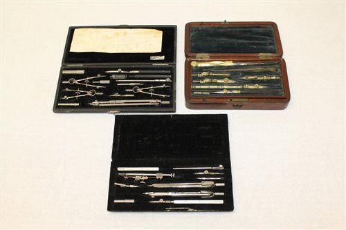 Lot 3555 - Victorian mathematical drawing instruments