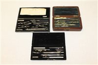 Lot 3555 - Victorian mathematical drawing instruments in...