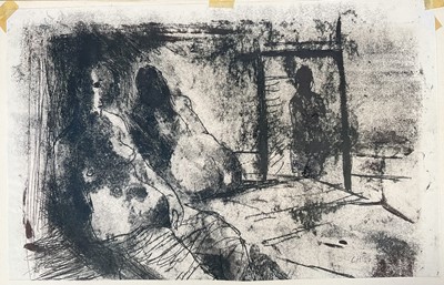 Lot 127 - Charles Hutton (1898-1985) monoprint - figures