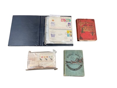 Lot 113 - Penny Black on letter, together with stamp albums & Colonial postcards Hong Kong & Australia