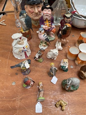 Lot 5131 - Group of ceramics and glass, including Beswick and other figures, Belleek, etc