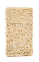 Lot 3562 - 19th century ivory Carsd case with detailed...