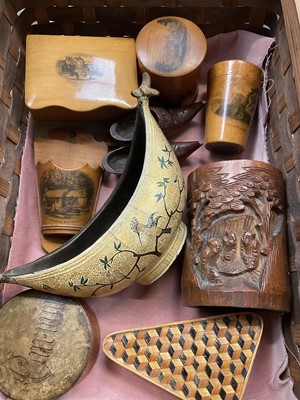 Lot 276 - 19th century Mauchline ware items and similar