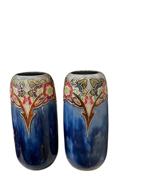 Lot 279 - Pair of Royal Doulton pottery vases