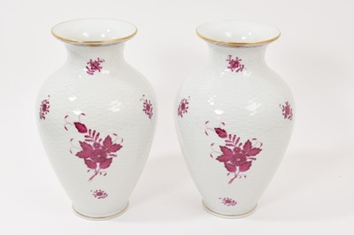 Lot 308 - Pair of Herend vases