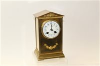 Lot 3570 - 19th century mantel Clocksck with French eight...