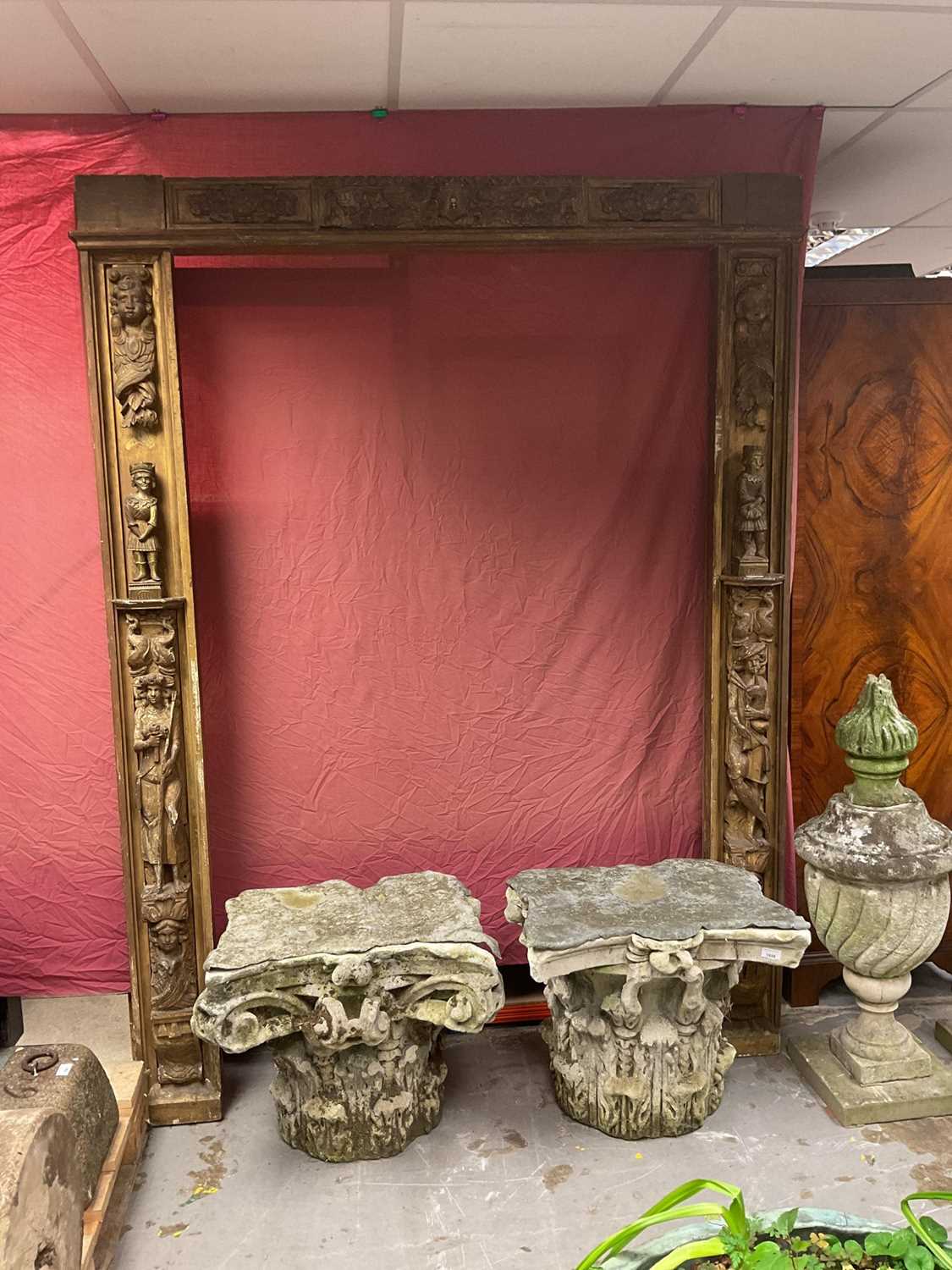 Lot 1258 - Antique Carolean influence composite door frame