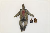 Lot 3571 - Naive Carsved and painted model of a dancing...