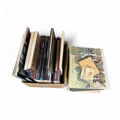 Lot 448 - Box of catalogues including Christies 'Old Masters of Chatsworth July 1987', and various titles. Toy/Doll/Soldier catalogues and 'TV Generation' toy catalogue