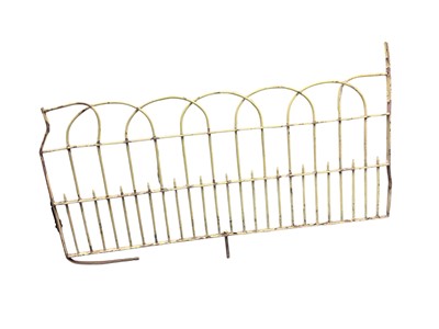 Lot 1539 - Length of 19th century hand wrought iron railing plus a shorter matching section