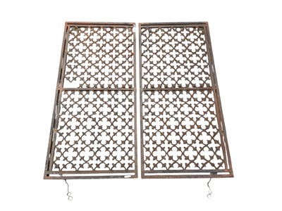 Lot 1537 - Pair of antique handmade iron 'doors'