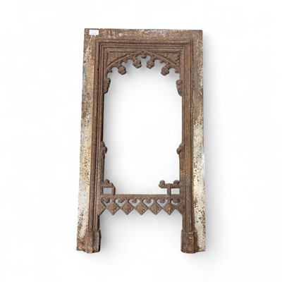 Lot 1538 - Early/mid 19th century iron fire surround of Gothic design