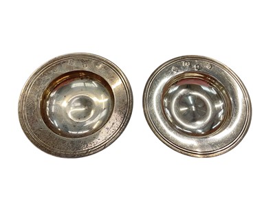 Lot 951 - Two silver Armada dishes by Asprey (London 1966 and 1971), both 8.2cm diameter