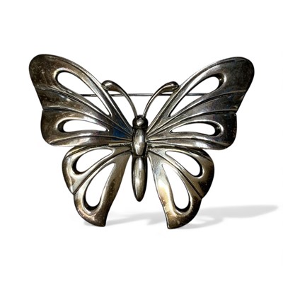 Lot 33 - Georg Jensen Danish silver butterfly brooch, no. 563 (London 2012). 6.5cm wide