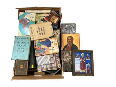 Lot 466 - Collection of Bibles, religious books and icons (1 box)