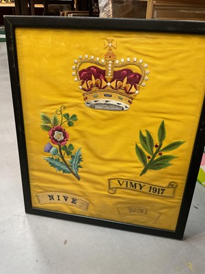 Lot 1195 - Box of mixed embroidery pictures