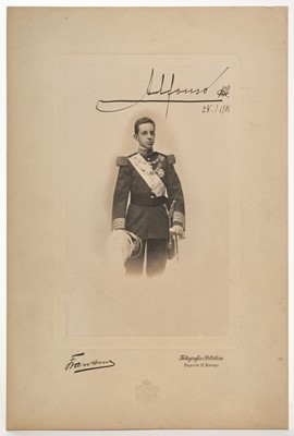 Lot 66 - H.M. King Alfonso of Spain, hand-signed portrait photograph dated 1905