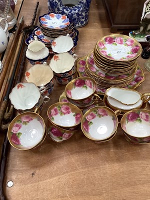 Lot 457 - Royal Albert Roses pattern tea set and another Edwardian teaset