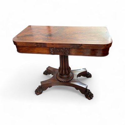 Lot 5382 - William IV card table