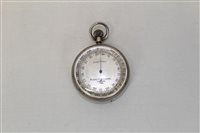 Lot 3584 - Negretti & Zambra pocket altimeter / barometer...