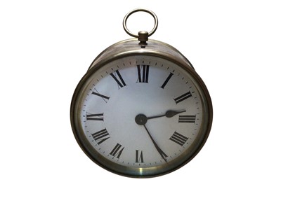 Lot 2967 - Brass drum clock