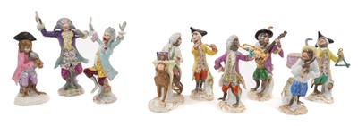 Lot 297 - Meissen and Dresden monkey band