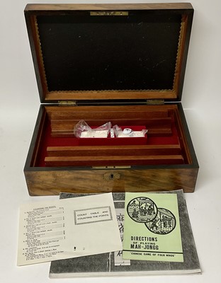 Lot 176 - Mahjong set, contemporary, contained in a fitted Victorian walnut box