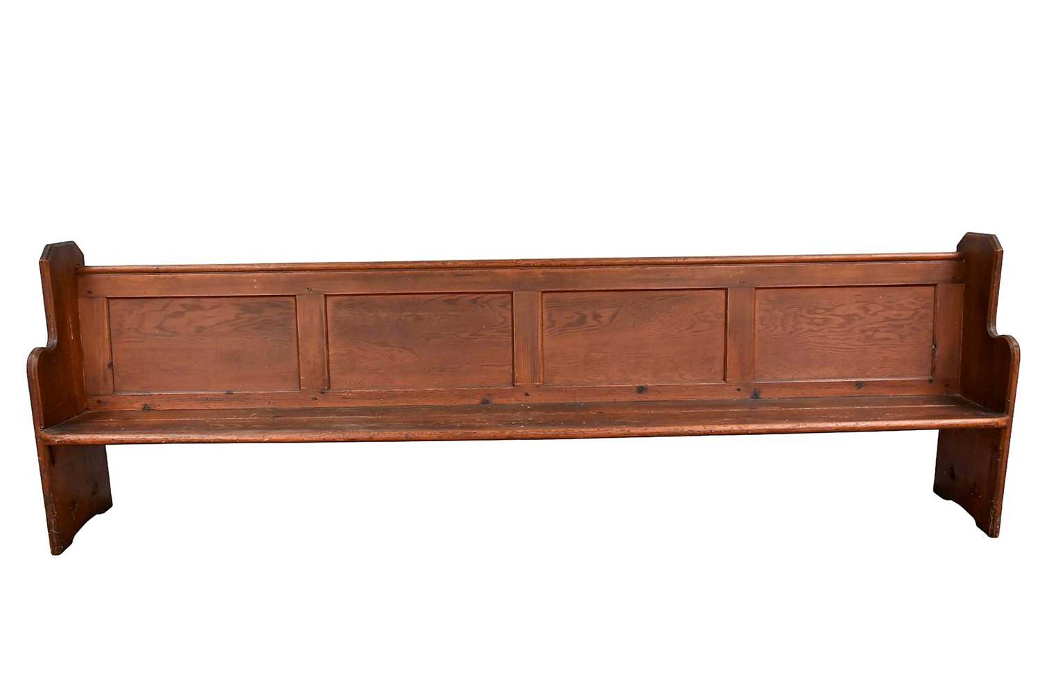 Lot 1230 - Large Victorian pitch pine church pew